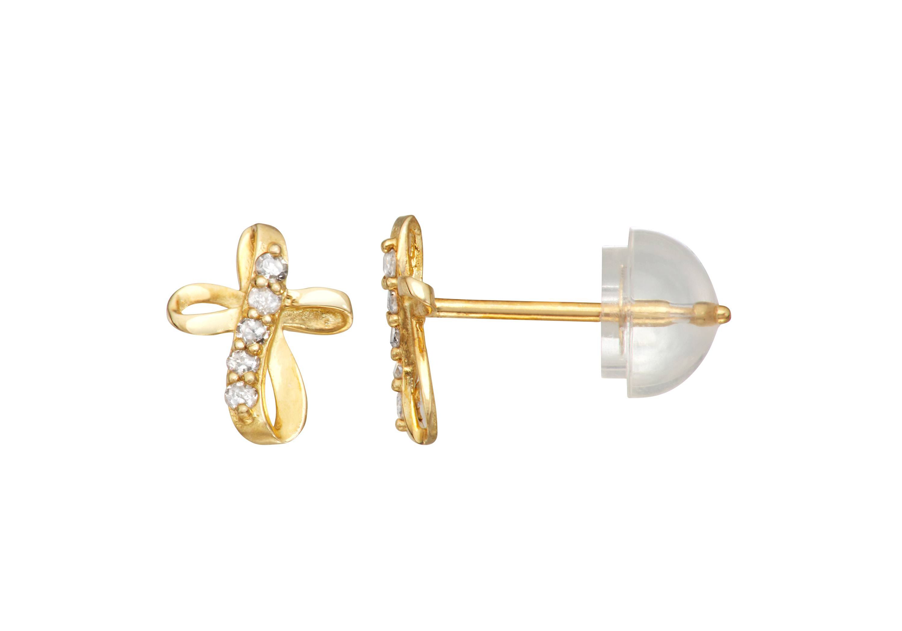 14K Gold Diamond Earrings