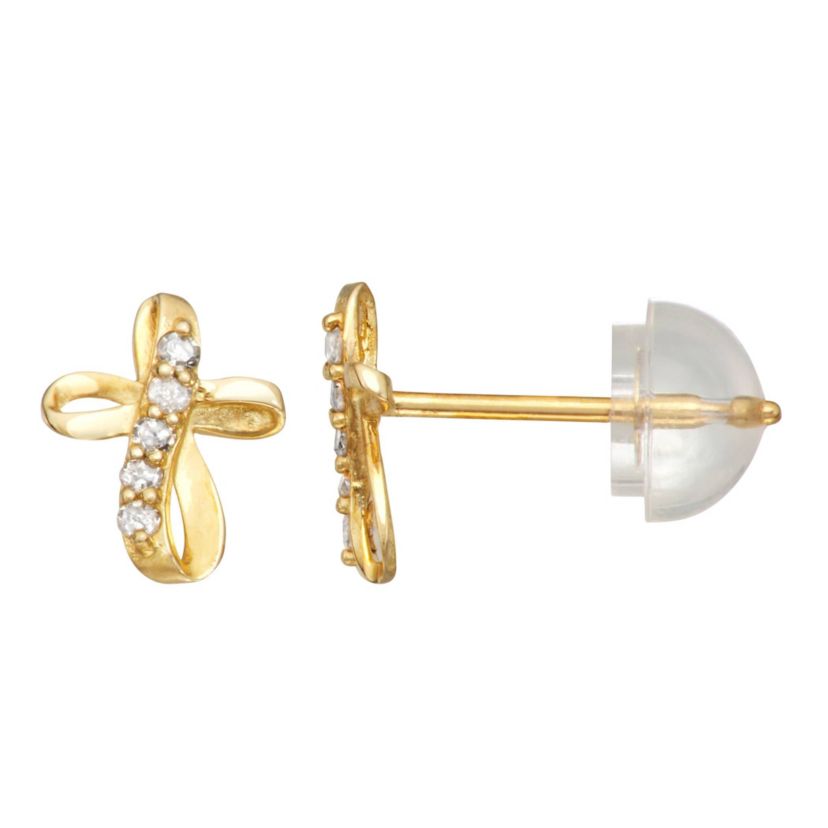 14K Gold Diamond Earrings