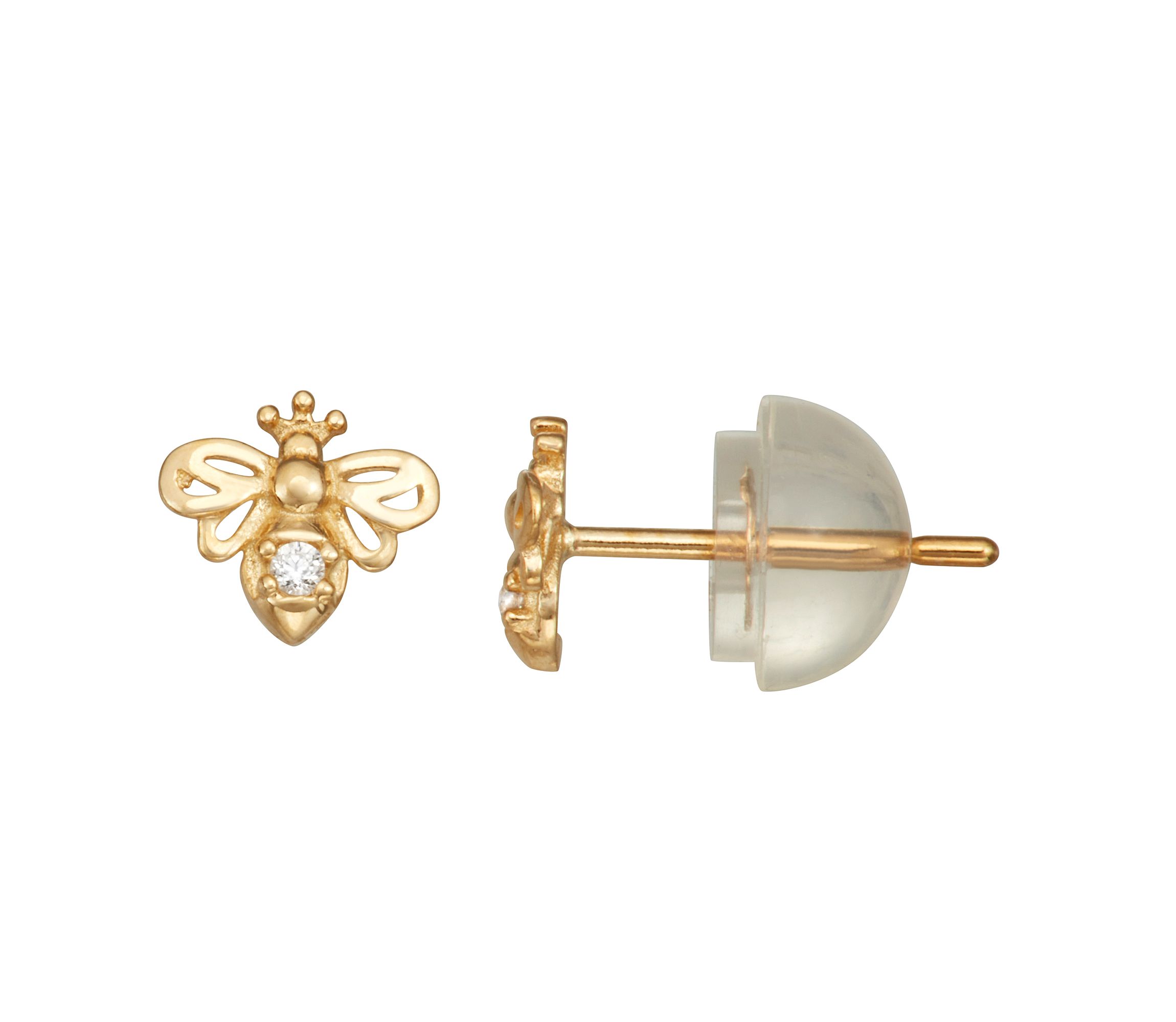 14K Gold Diamond Earrings