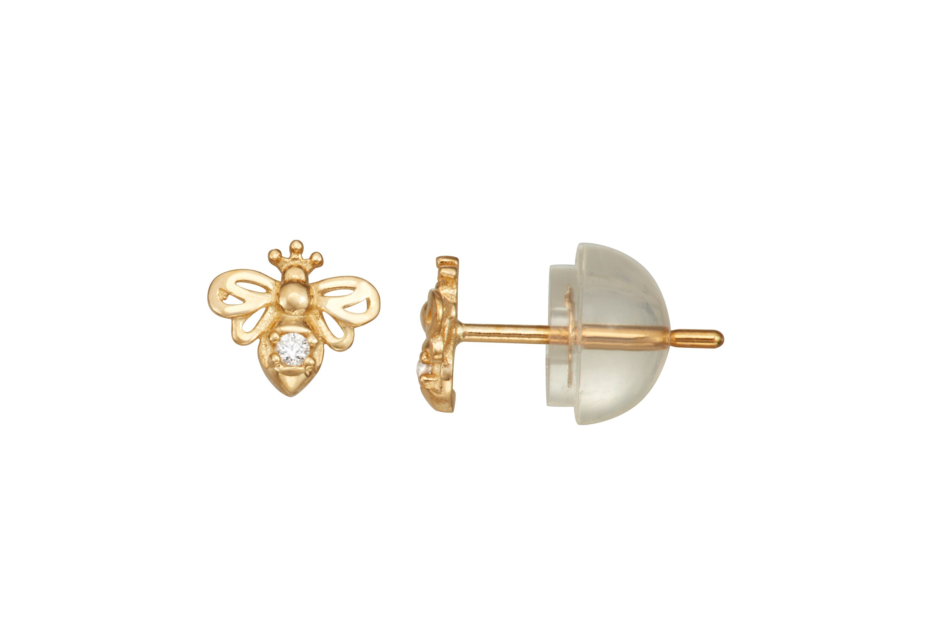 14K Gold Diamond Earrings