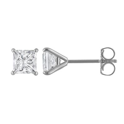 Jordan Blue NYC Lab Created 14K White Gold 1 Cttw Princess-Cut Lab-Grown Diamond Studs