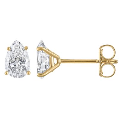 Jordan Blue NYC Lab Created 14K Gold 1 Cttw Pear-Cut Lab-Grown Diamond Studs