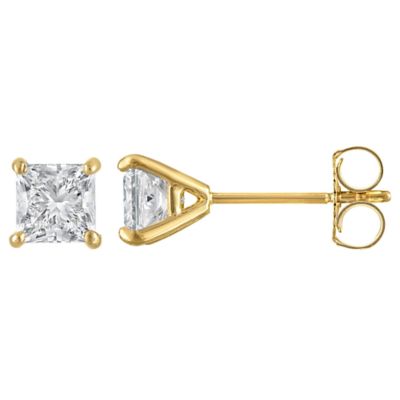 Jordan Blue NYC Lab Created 14K Gold 1.5 Cttw Princess-Cut Lab-Grown Diamond Studs