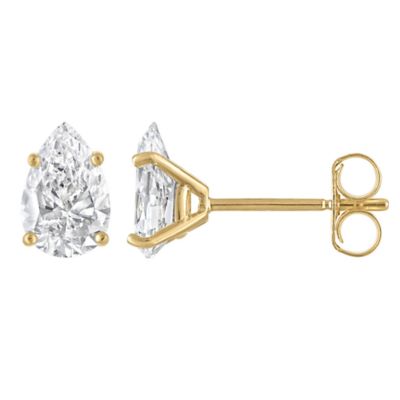 Jordan Blue NYC Lab Created 14K Gold 1.5 Cttw Pear-Cut Lab-Grown Diamond Studs