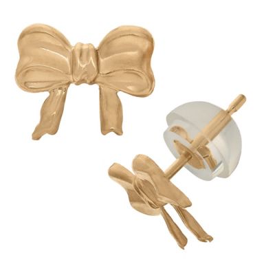 Jordan Blue NYC 14KT Gold Kid's Bow Stud Earrings