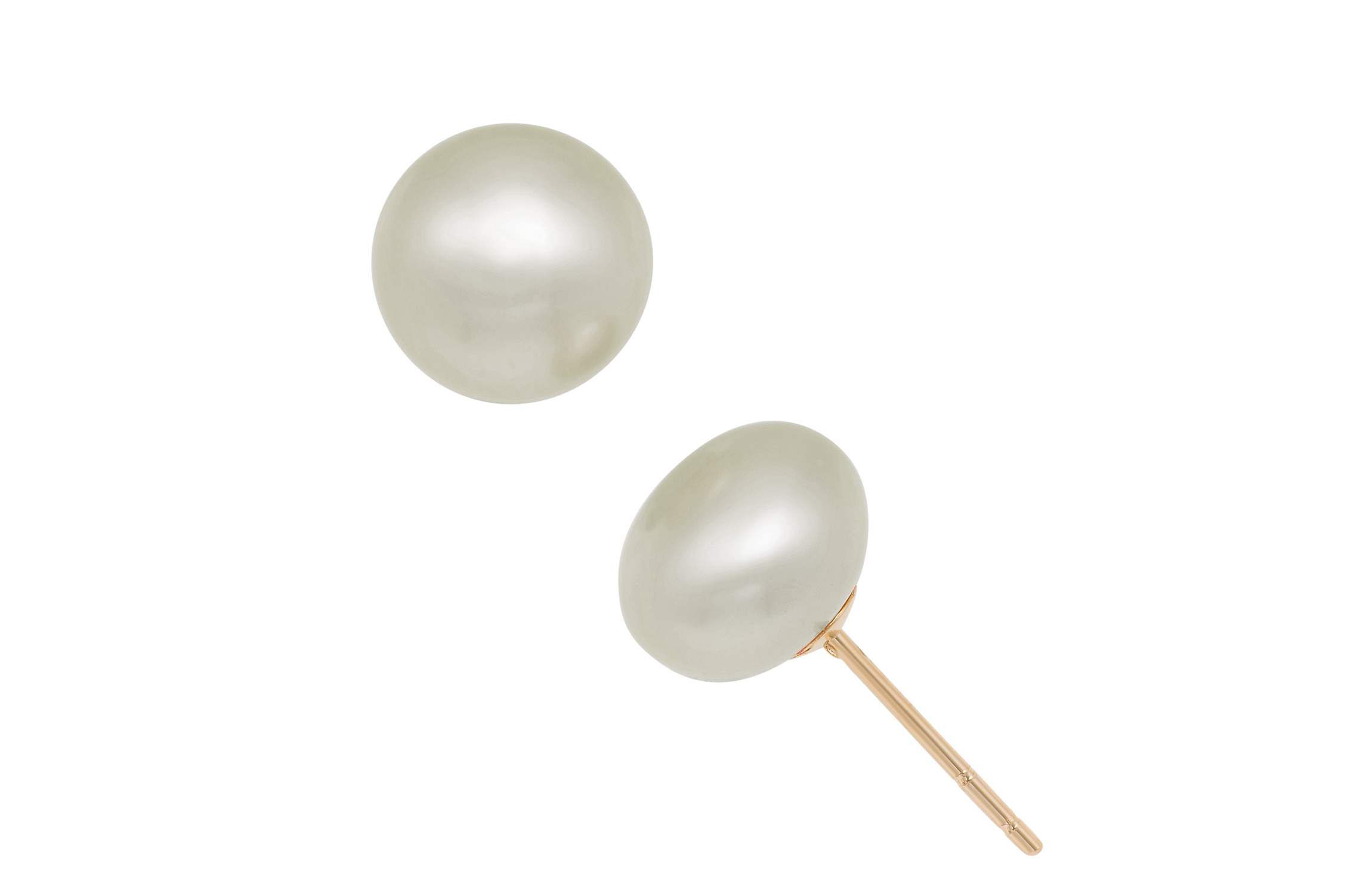 14Kt 8mm Fresh Water Pearl Studs