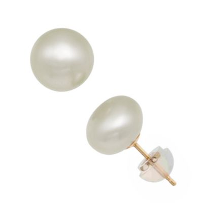 Jordan Blue NYC 14Kt 12mm Fresh Water Pearl Stud Earring, Gold