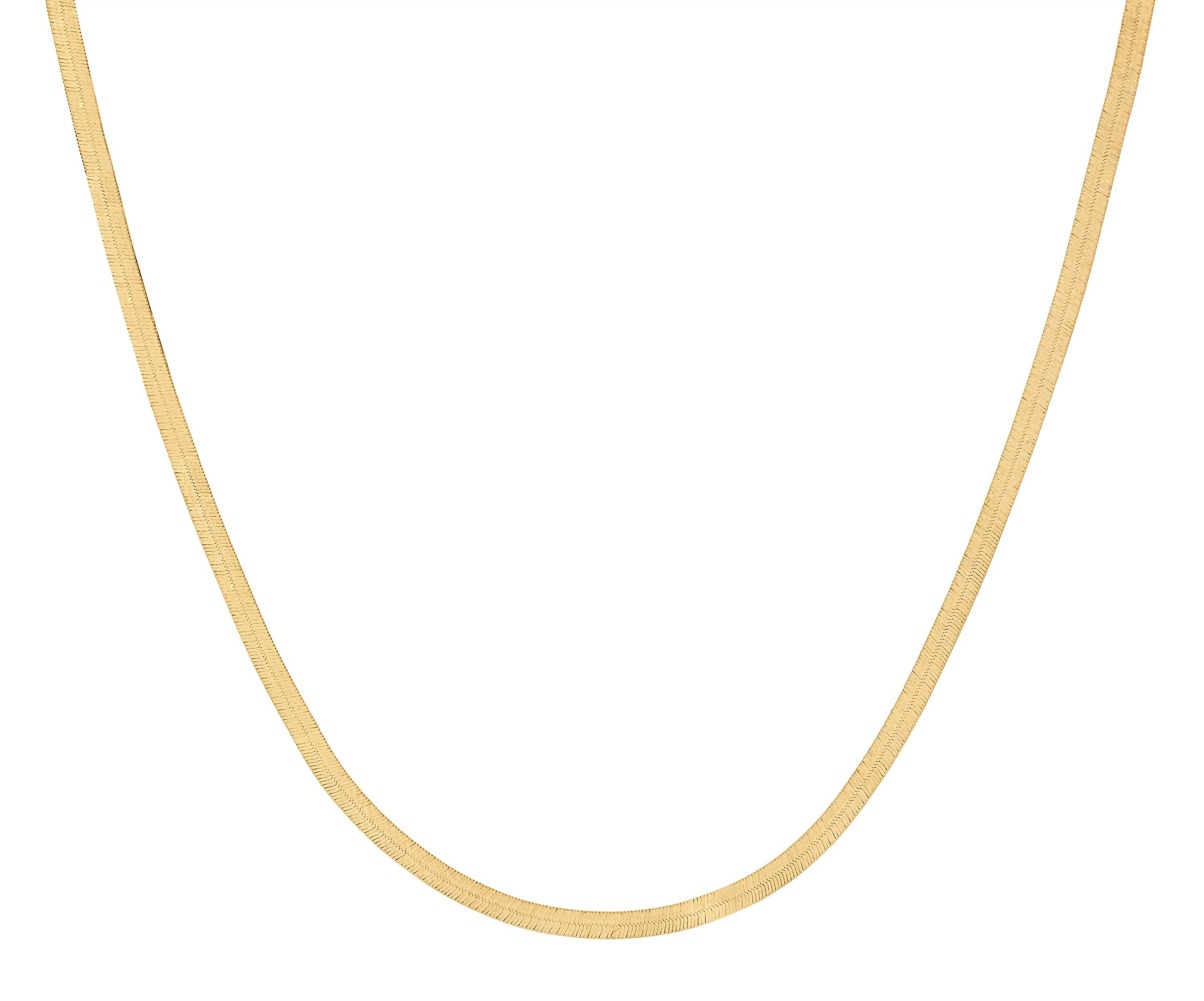 10Kt Gold Herringbone Necklace