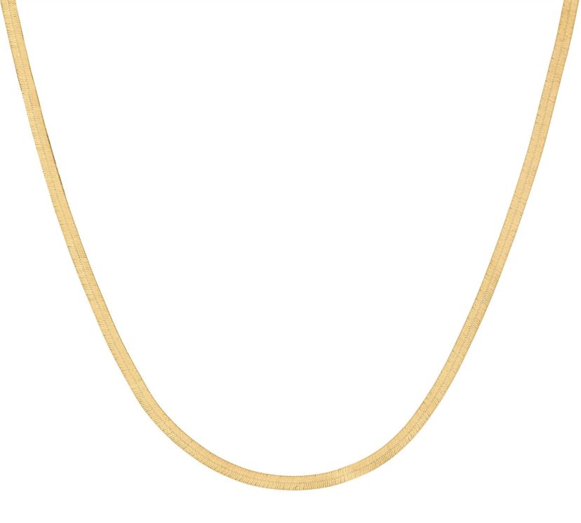 10Kt Gold Herringbone Necklace