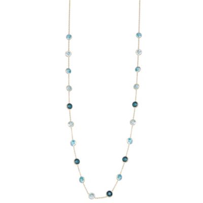 Jordan Blue NYC 10K Gold Multi Blue Topaz Necklace