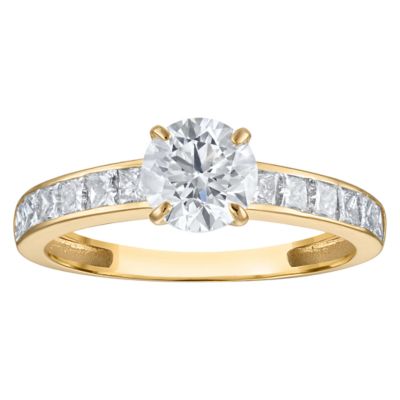 Jordan Blue NYC Lab Created 10K Gold 1.75 Cttw Round-Cut Lab-Grown Diamond Channel Ring