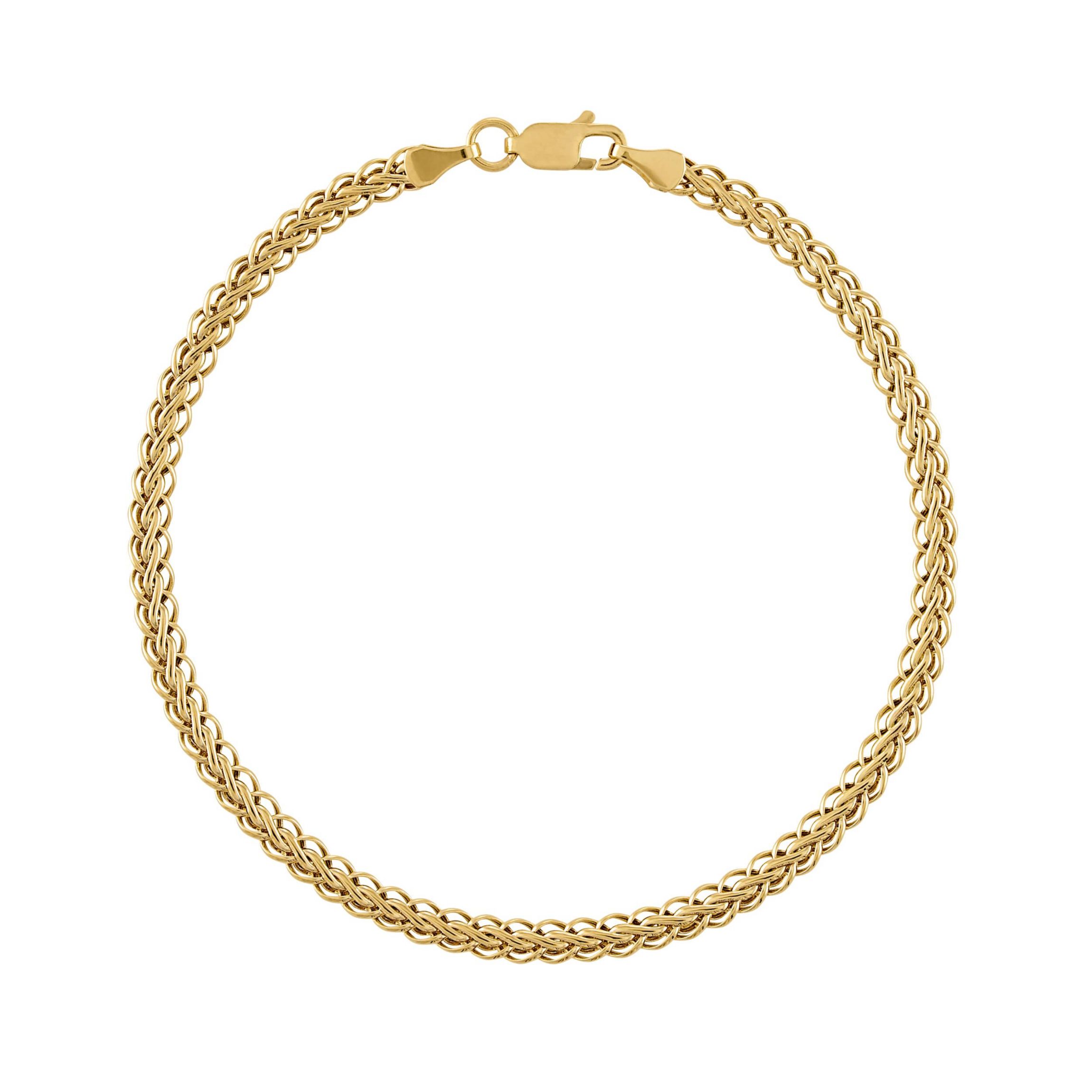 14Kt 3.55mm Wheat Chain Bracelet
