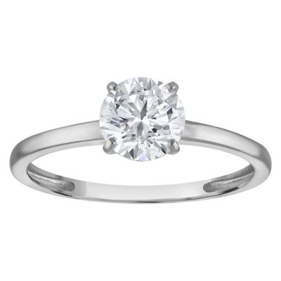 Jordan Blue NYC Lab Created 10K White Gold 1 Cttw Round Lab-Grown Diamond Solitaire Ring