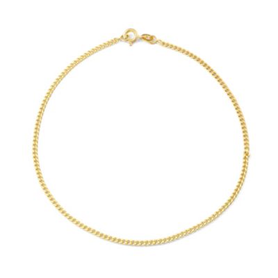 Jordan Blue NYC Sterling Silver Curb Anklet, Yellow
