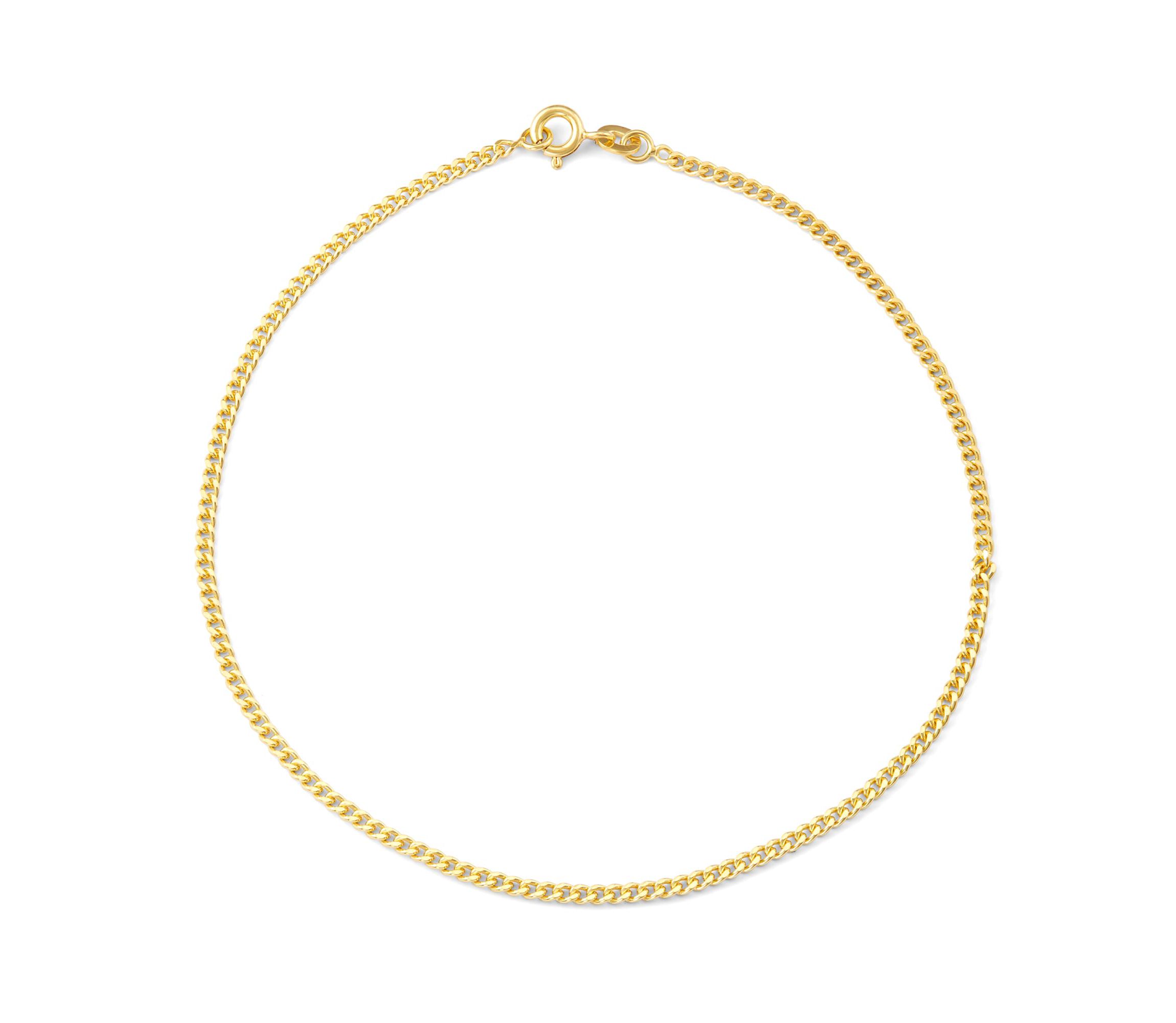 Sterling Silver Curb Anklet