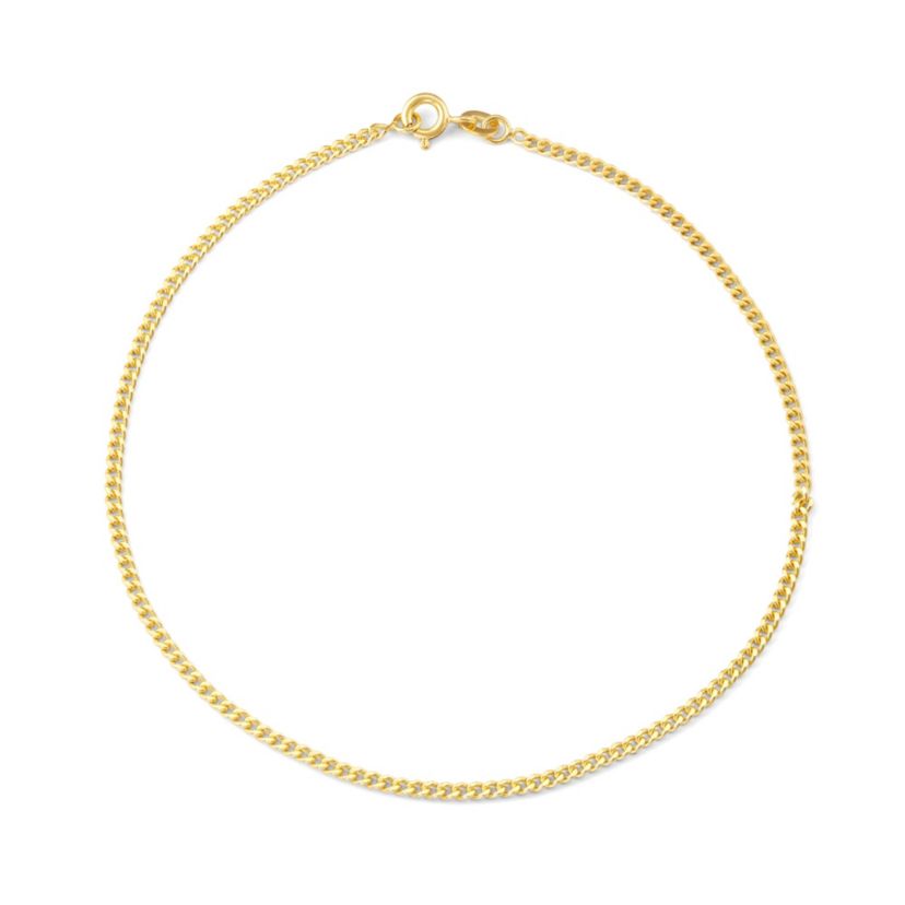 Sterling Silver Curb Anklet