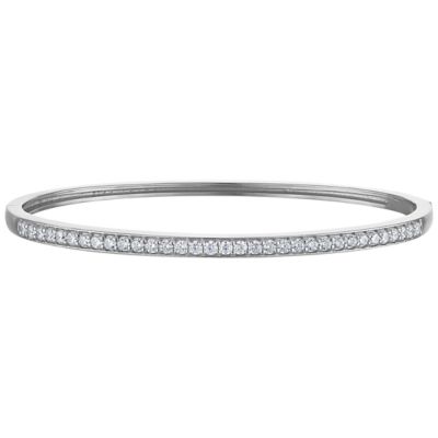 Jordan Blue NYC Lab Created Sterling Silver 1 Cttw Lab Diamond Bangle