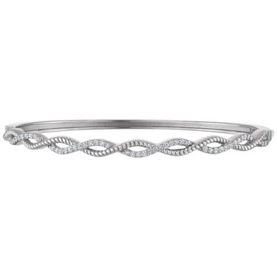 Jordan Blue NYC Lab Created Sterling Silver .5 Cttw Lab Diamond Bangle