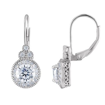 Jordan Blue NYC Lab Created Sterling Silver Created Moissanite Earrings