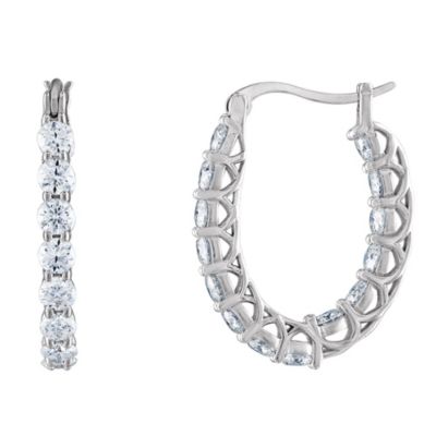 Jordan Blue NYC Lab Created Sterling Silver Created Moissanite Earrings