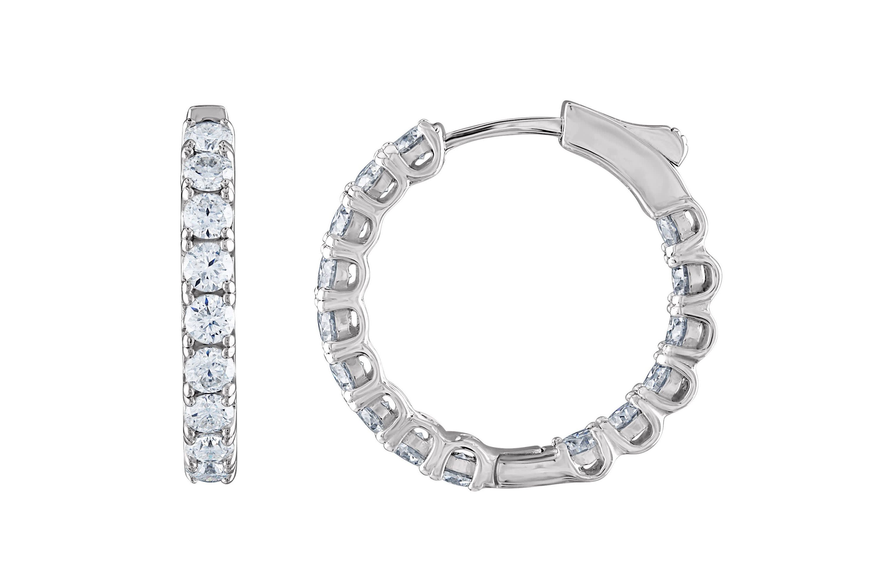 Lab Created Sterling Silver Created Moissanite Earrings