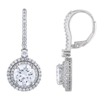 Jordan Blue NYC Lab Created Sterling Silver Created Moissanite Earrings