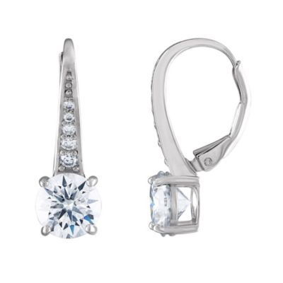 Jordan Blue NYC Lab Created Sterling Silver Created Moissanite Earrings