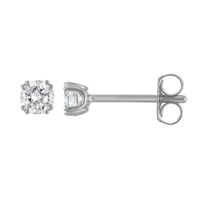 Jordan Blue NYC Lab Created Sterling Silver 0.5 Cttw Round 8-Prong Lab-Grown Diamond Studs