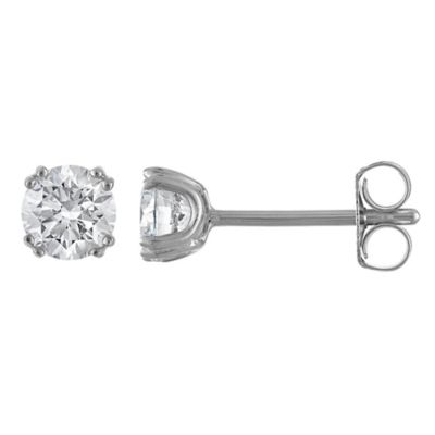 Jordan Blue NYC Lab Created Sterling Silver 0.75 Cttw Round 8-Prong Lab-Grown Diamond Studs