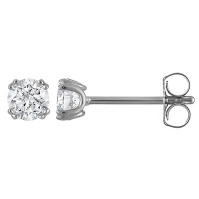 Jordan Blue NYC Lab Created Sterling Silver 1 Cttw Round 8-Prong Lab-Grown Diamond Studs