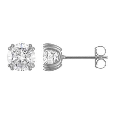 Jordan Blue NYC Lab Created Sterling Silver 3 Carat Lab-Grown Diamond 8 Prong Stud Earrings