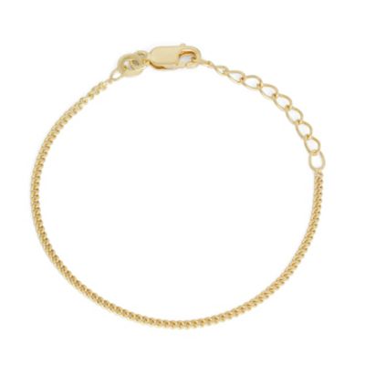 Jordan Blue NYC 14KT Gold 0.9mm Curb Chain Bracelet, Yellow