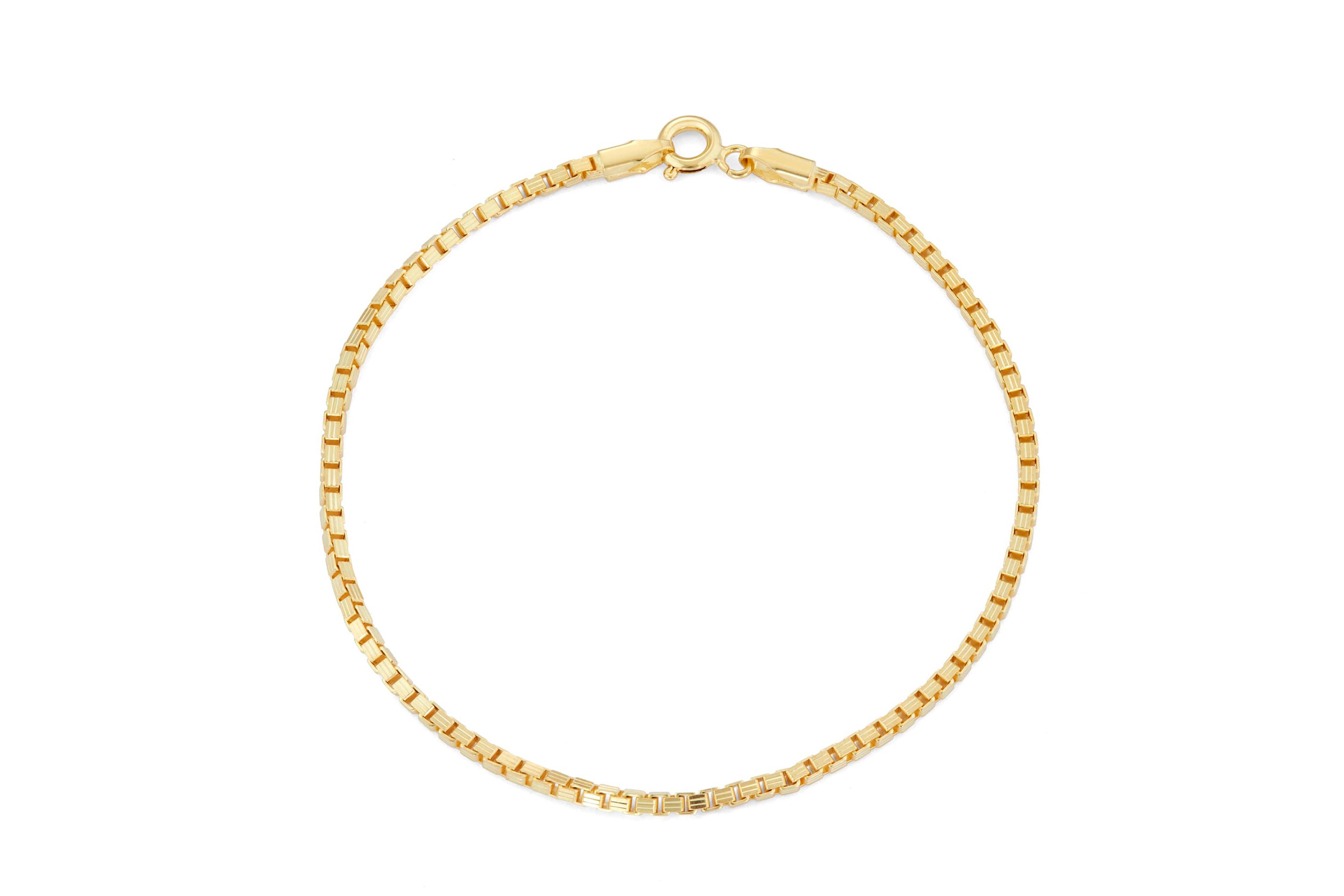 Sterling Silver Box Chain Bracelet