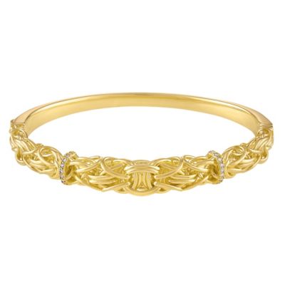 Jordan Blue NYC Sterling Silver Diamond Bangle, Yellow