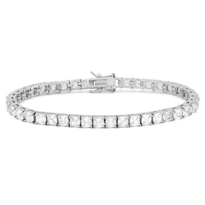 Jordan Blue NYC Lab Created Sterling Silver Created White Sapphire Tennis Bracelet