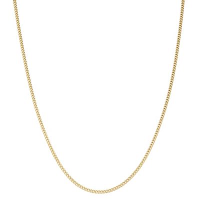 Jordan Blue NYC Sterling Silver 1.6mm Curb Chain Bracelet, Yellow, 16 in