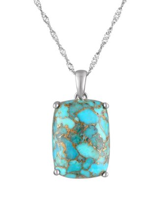 Jordan Blue NYC Sterling Silver Blue Copper Turquoise Pendant