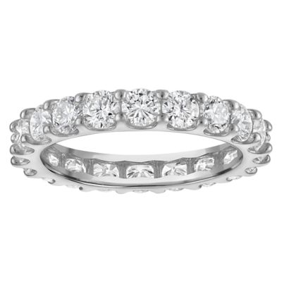 Jordan Blue NYC Lab Created Sterling Silver 2.5Ct Lab Grown Diamond Eternity Band, White, 6