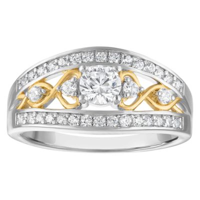 Jordan Blue NYC Lab Created Sterling Silver 0.75 Cttw Lab-Grown Diamond Ring