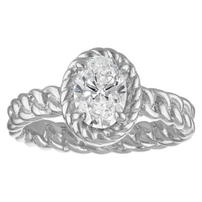 Jordan Blue NYC Lab Created Sterling Silver 1 Cttw Lab Diamond Ring