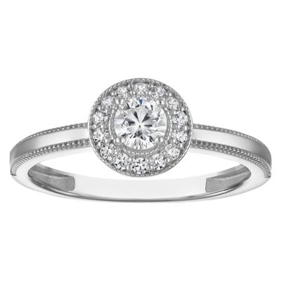 Jordan Blue NYC Lab Created Sterling Silver .4 Cttw Lab Diamond Ring