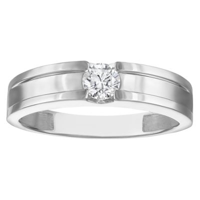 Jordan Blue NYC Men's Lab Created Sterling Silver .35 Cttw Lab Diamond Ring