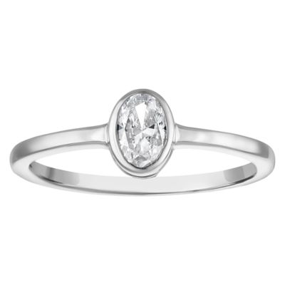 Jordan Blue NYC Lab Created Sterling Silver .5 Cttw Lab Diamond Ring