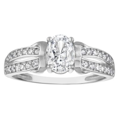 Jordan Blue NYC Lab Created sterling silver lab diamond ring