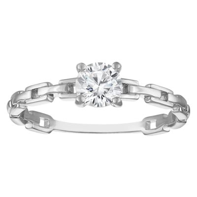 Jordan Blue NYC Lab Created Sterling Silver .5 Cttw Lab Diamond Ring