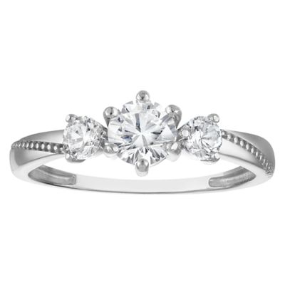 Jordan Blue NYC Lab Created Sterling Silver .5 Cttw Lab Diamond Ring