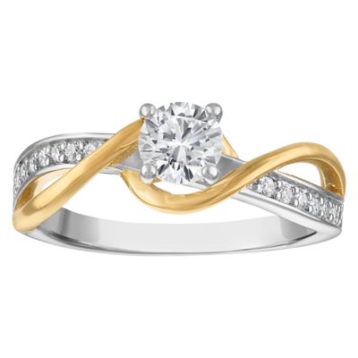 Jordan Blue NYC Lab Created Sterling Silver 5/8 Cttw Lab Diamond Ring