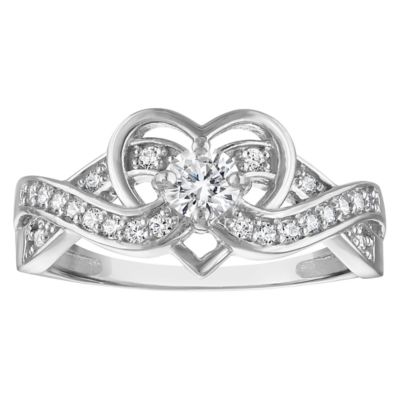 Jordan Blue NYC Lab Created Sterling Silver .5 Cttw Lab Diamond Ring