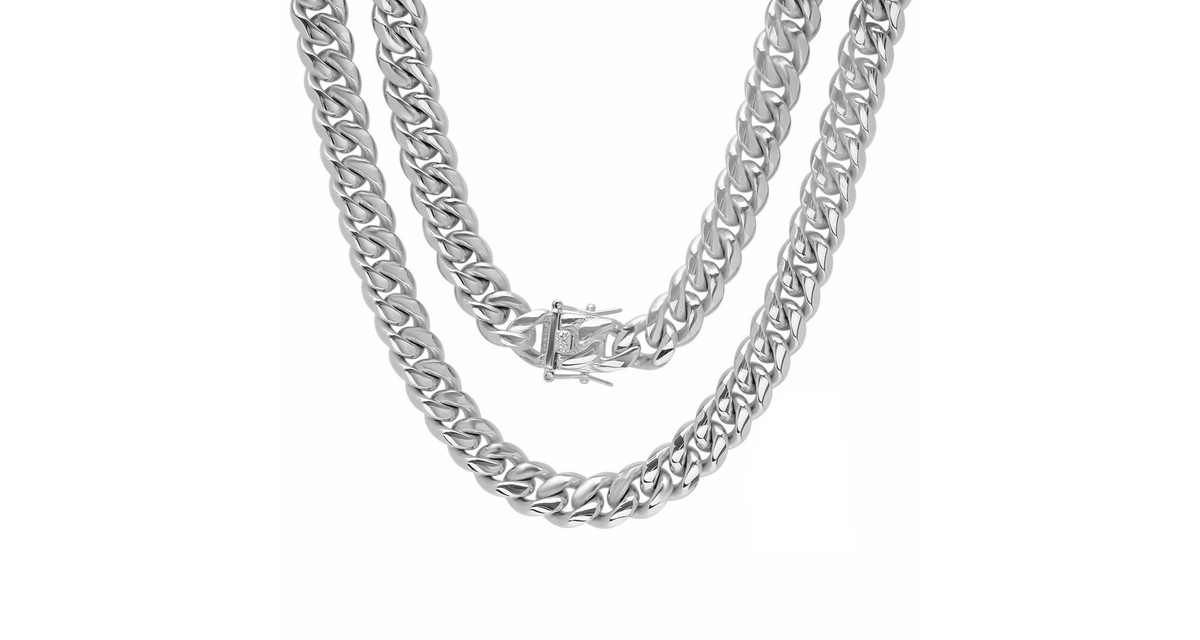 Mens stainless steel black ip stainless steel 24" cuban necklace chain, lobster clasp
