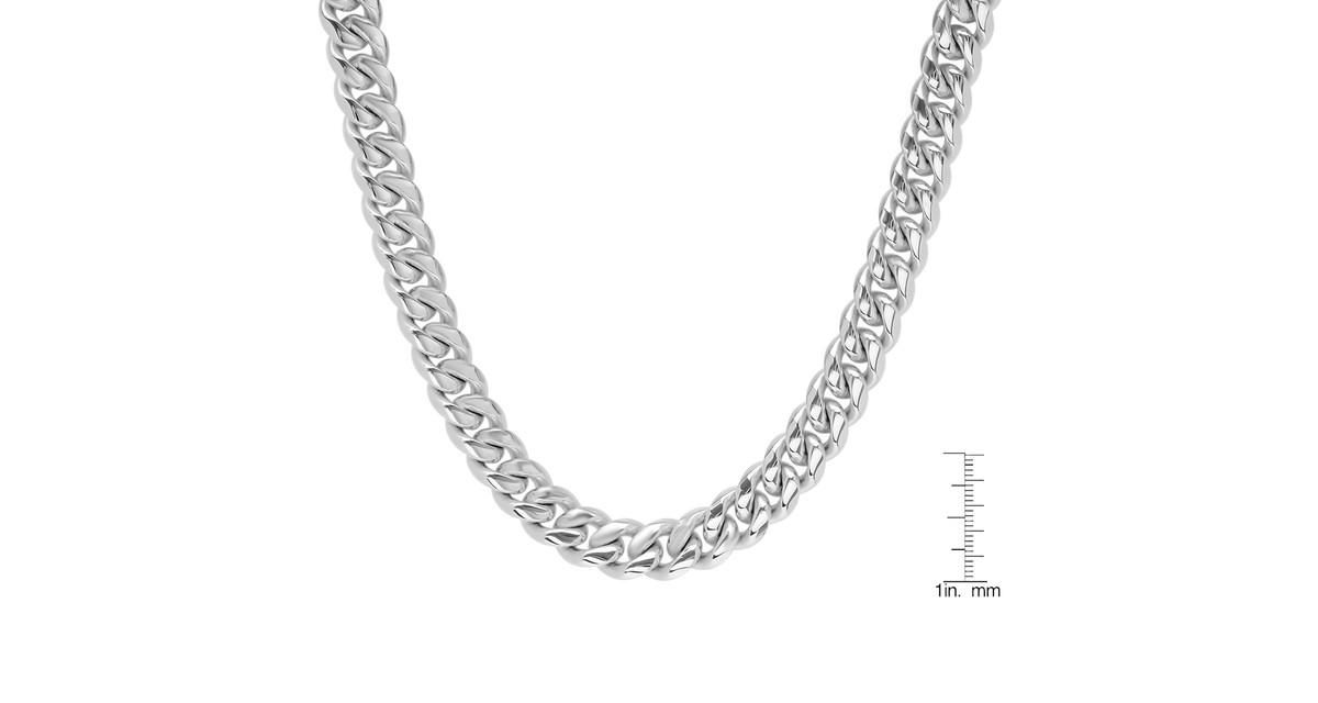 Mens stainless steel black ip stainless steel 24" cuban necklace chain, lobster clasp